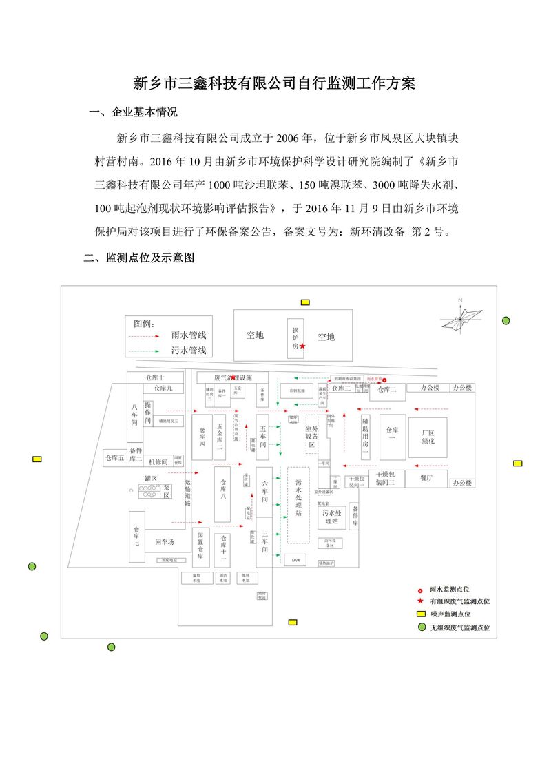 新鄉(xiāng)市三鑫科技有限公司自行監(jiān)測方案-1